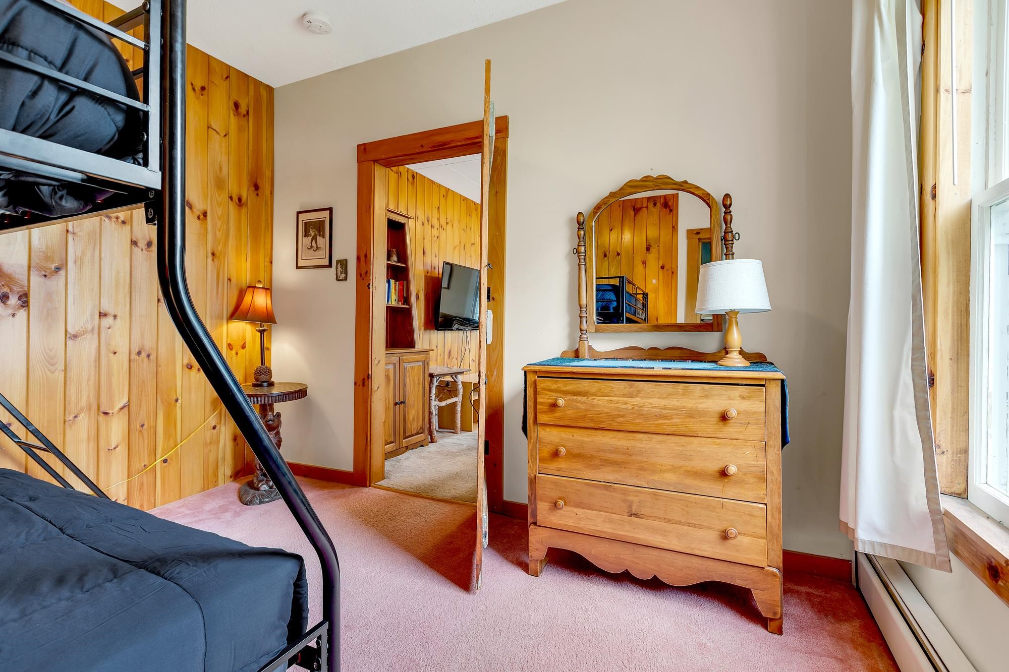 Bedroom off of the living room