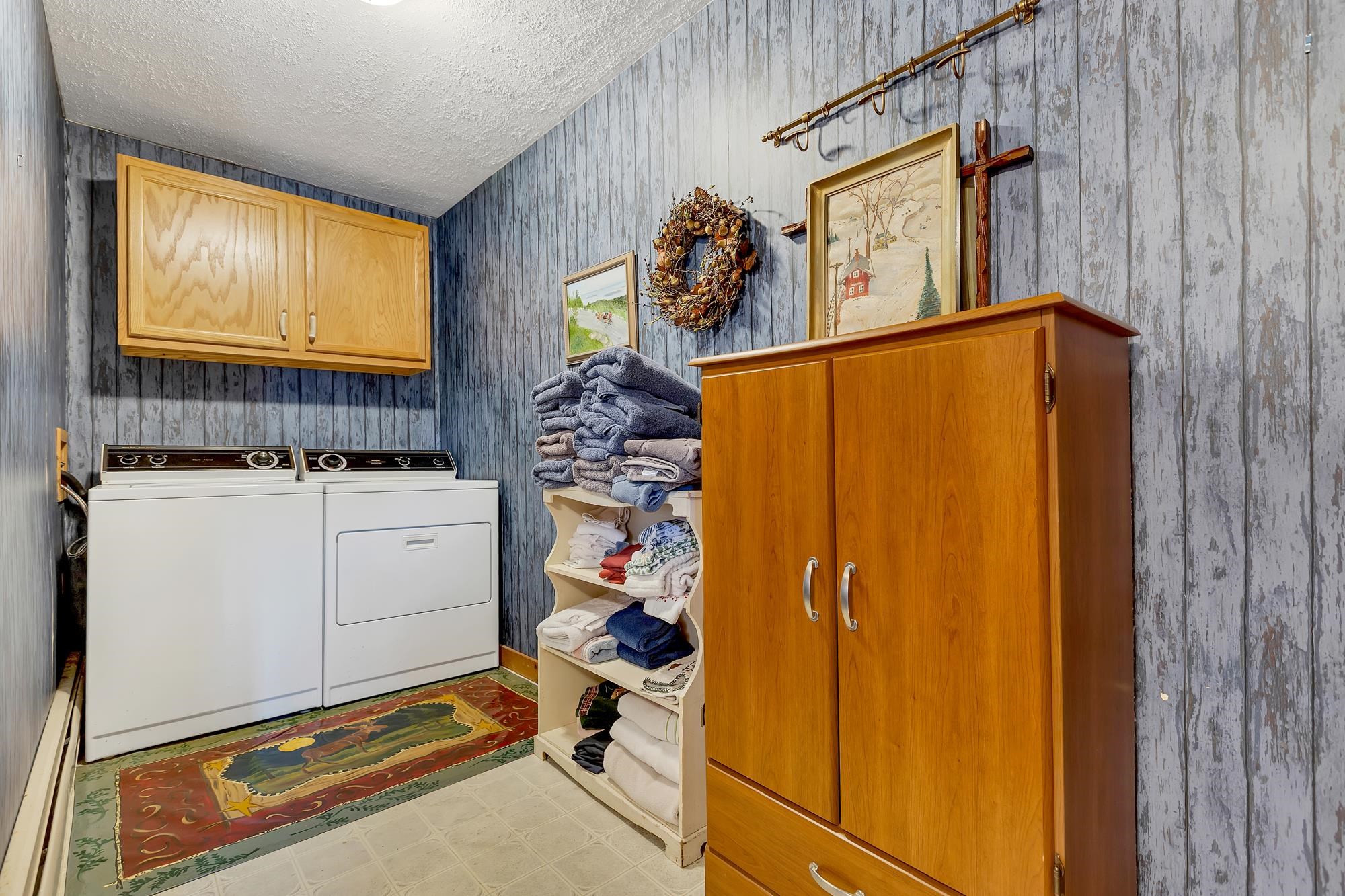 Laundry room to the right of the foyer