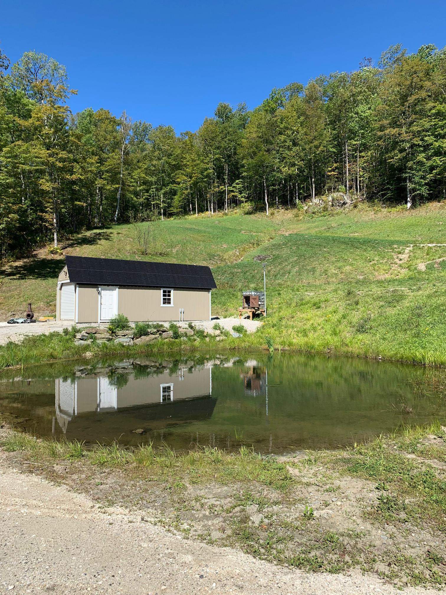 Pond and Garage