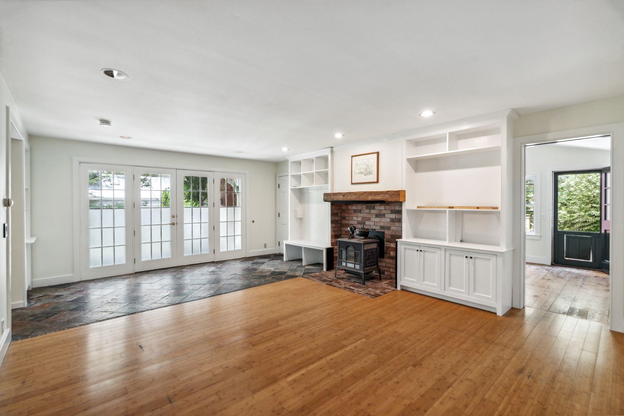 Living room just outside of kitchen on first floor