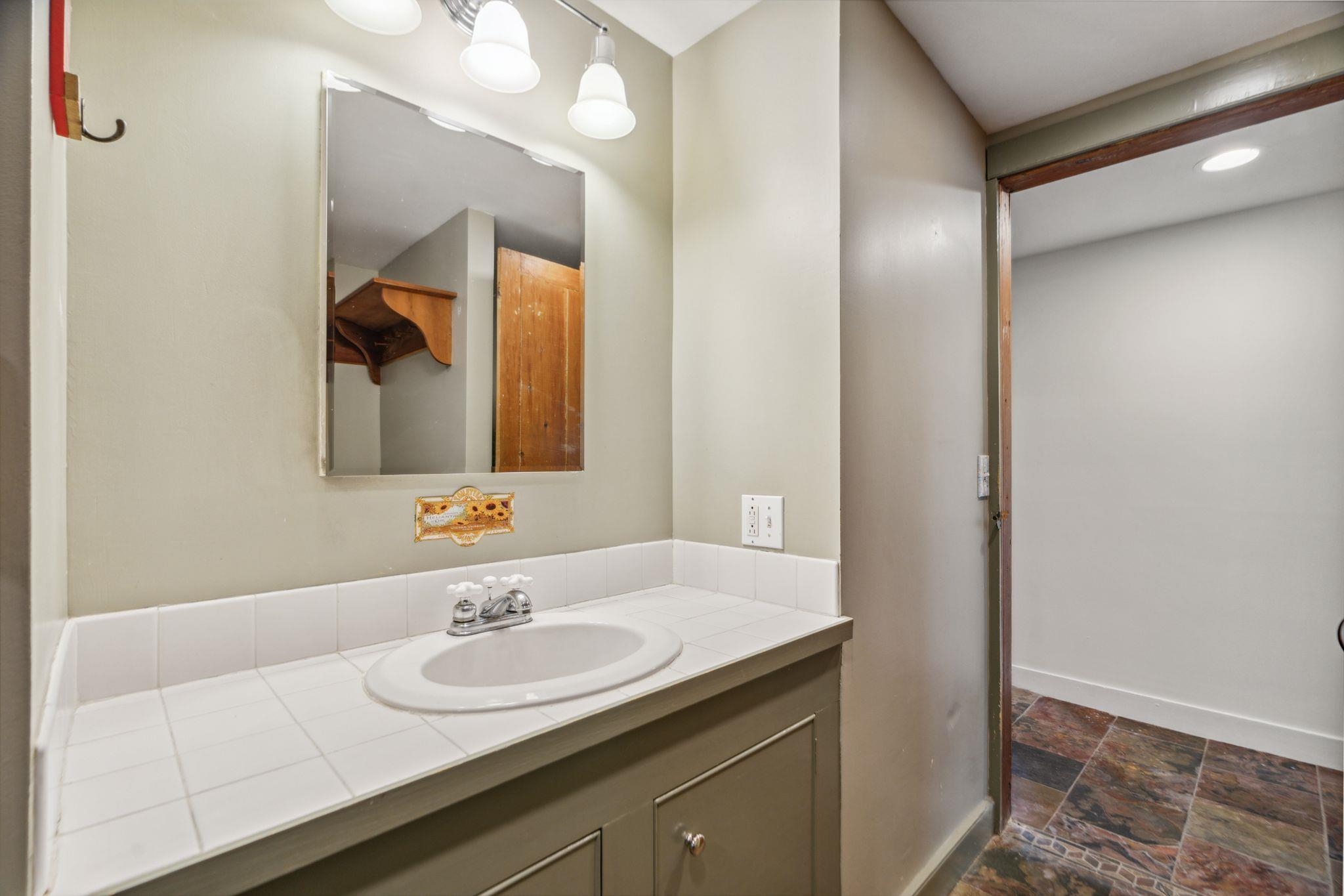 Half bath on first floor