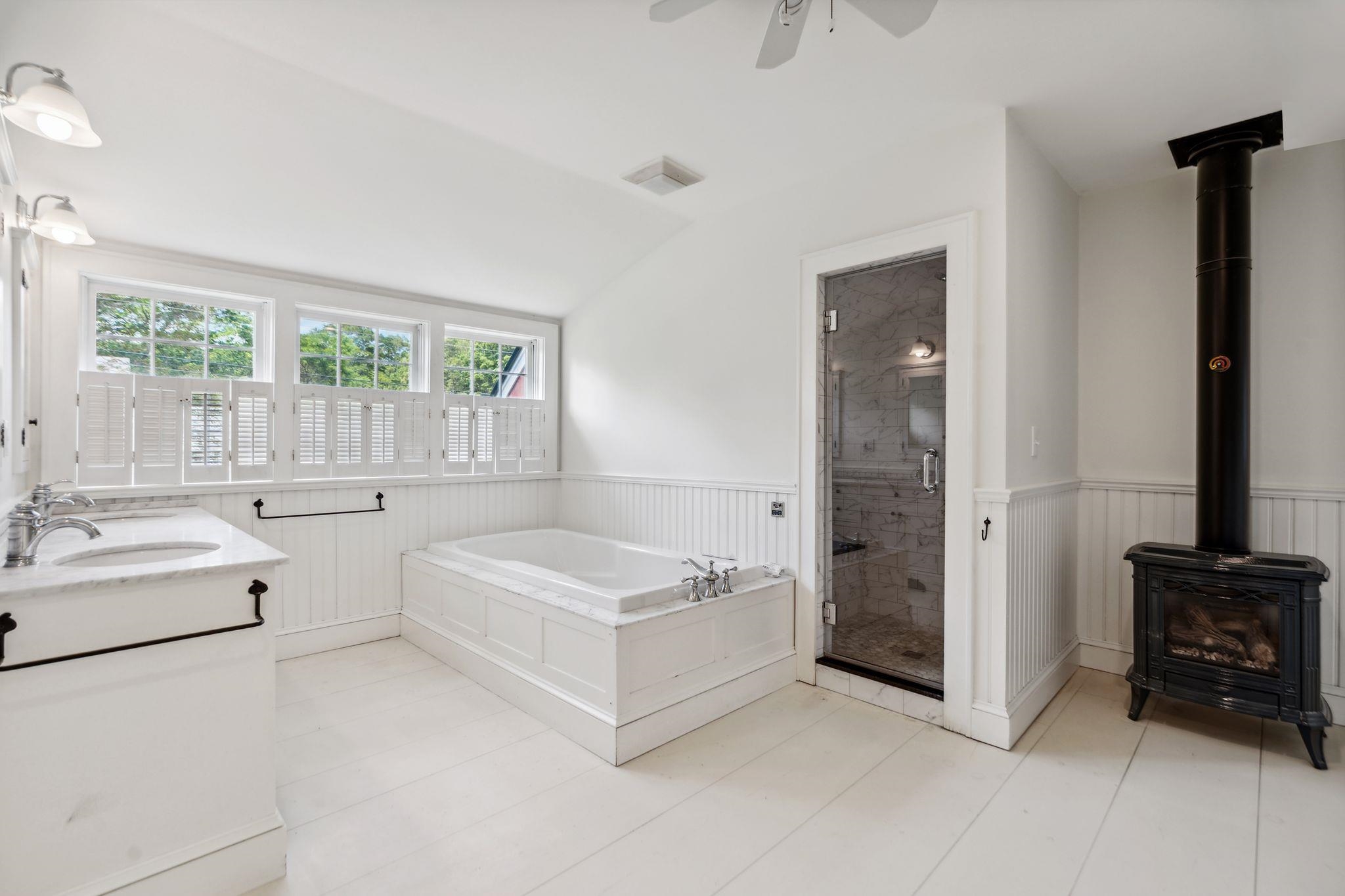 Primary bath on second floor