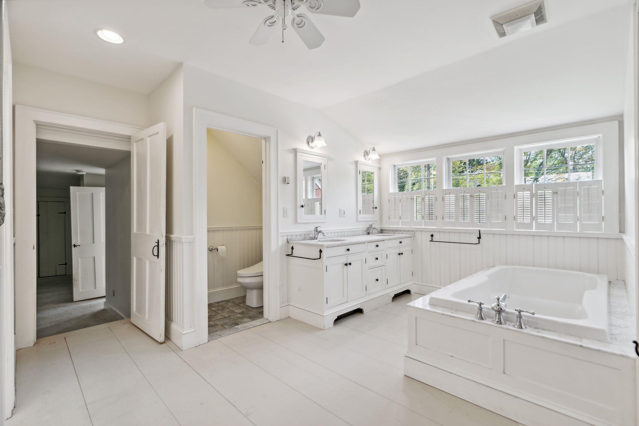 Primary bath on second floor