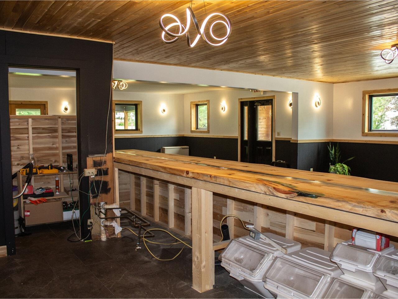 Bar area ready for final touch