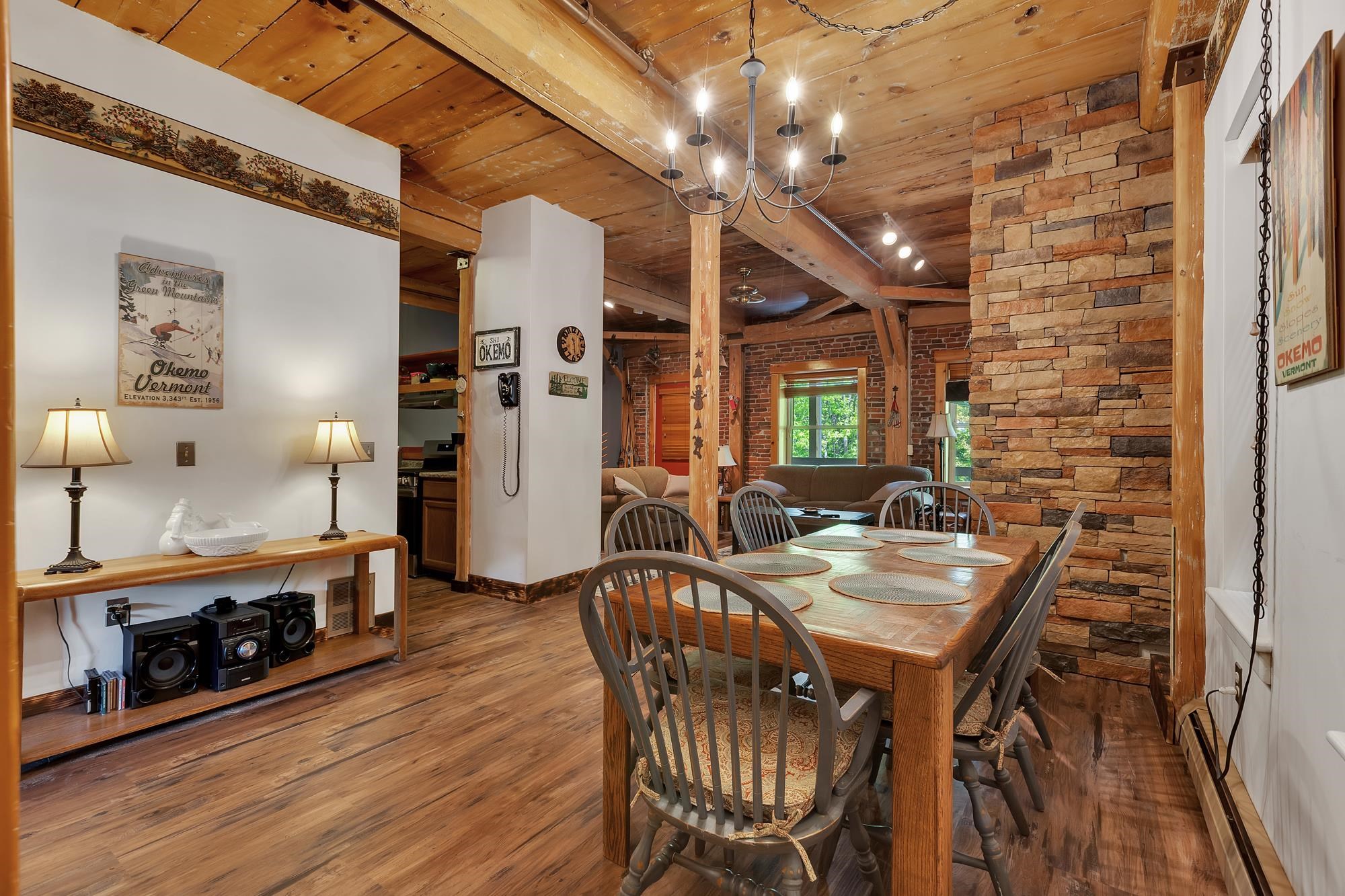 Large dining area off of the kitchen and living area 23302372