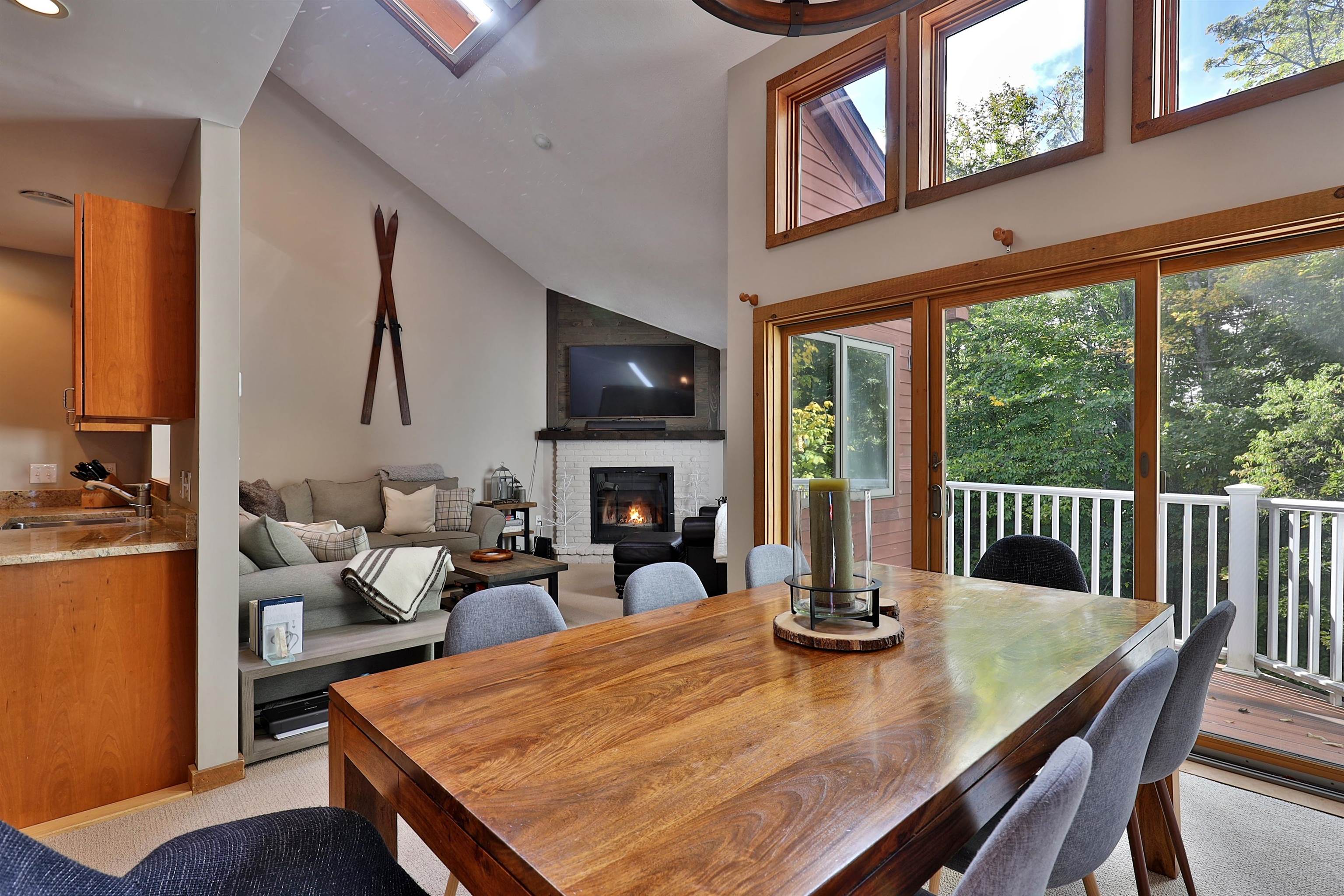 Dining room leading out to deck with newly installed slider 23618260