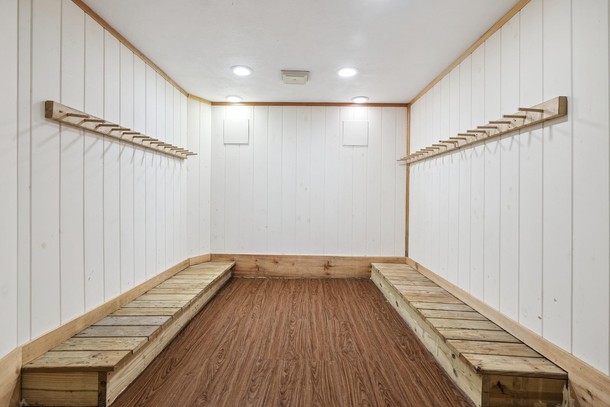 Lower level ski room