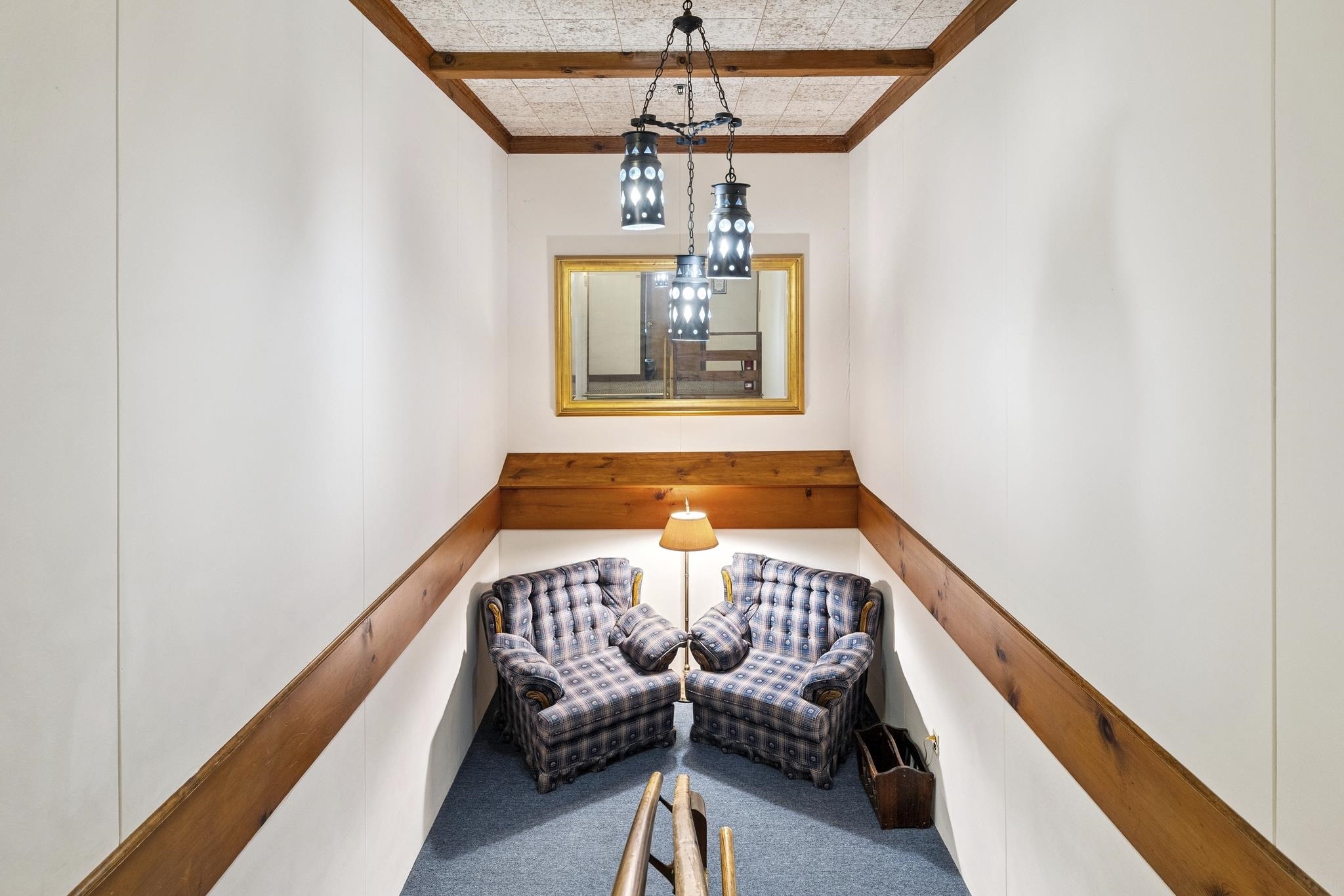 sitting area at stairs