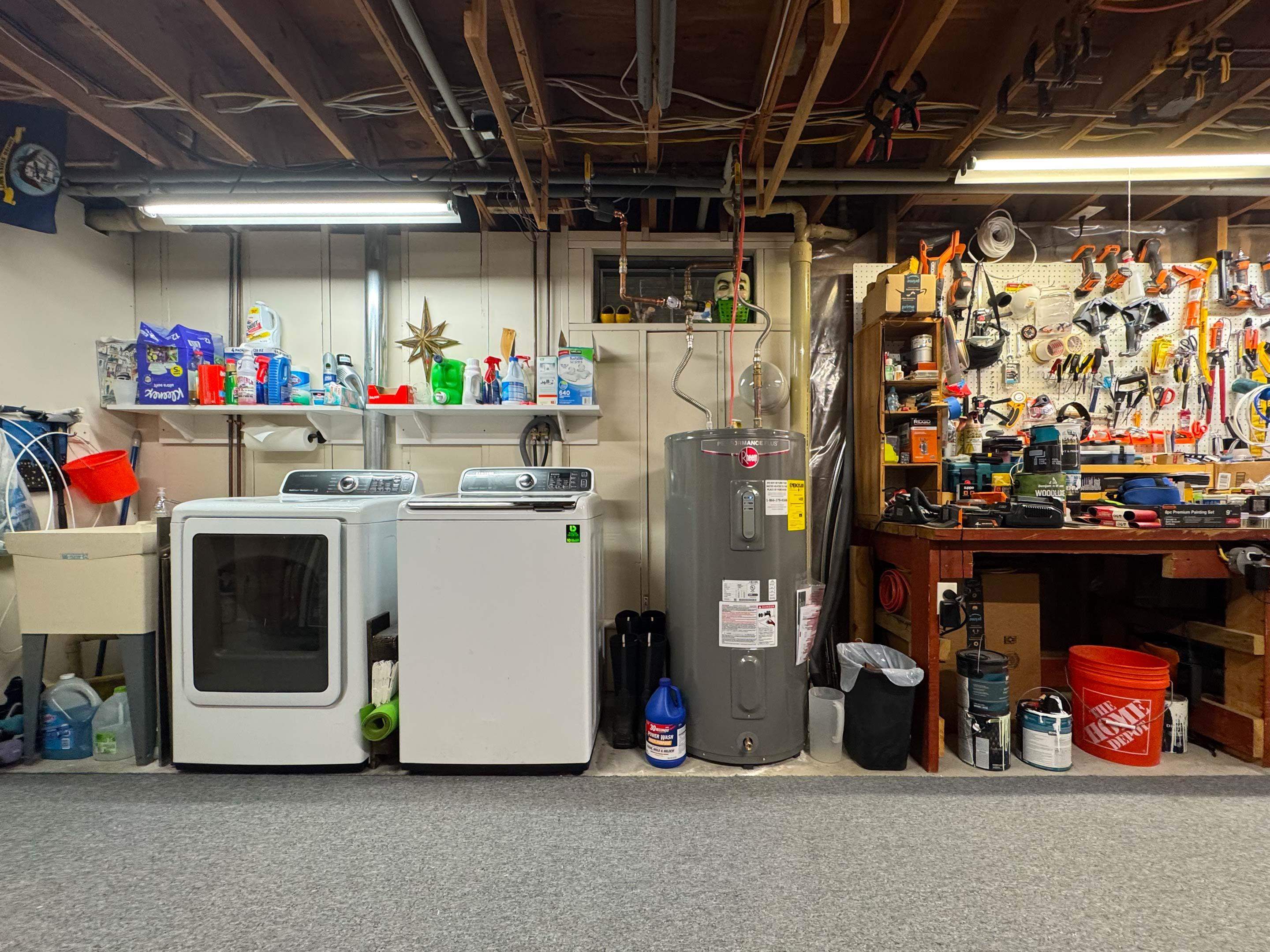 Laundry and Workshop - Lower Level