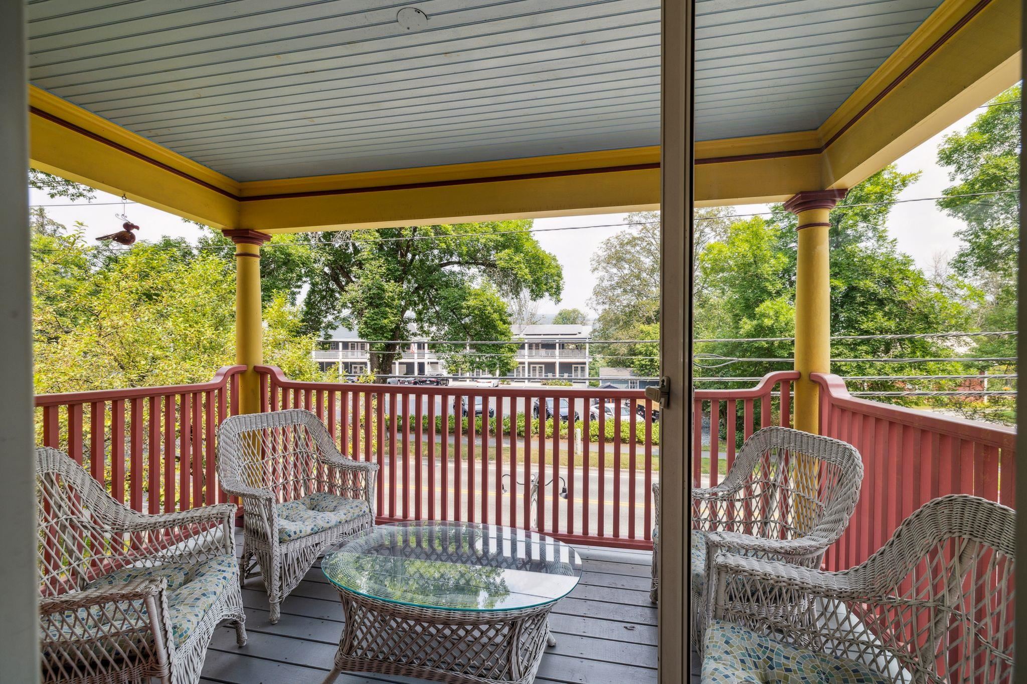Second floor balcony off guest room
