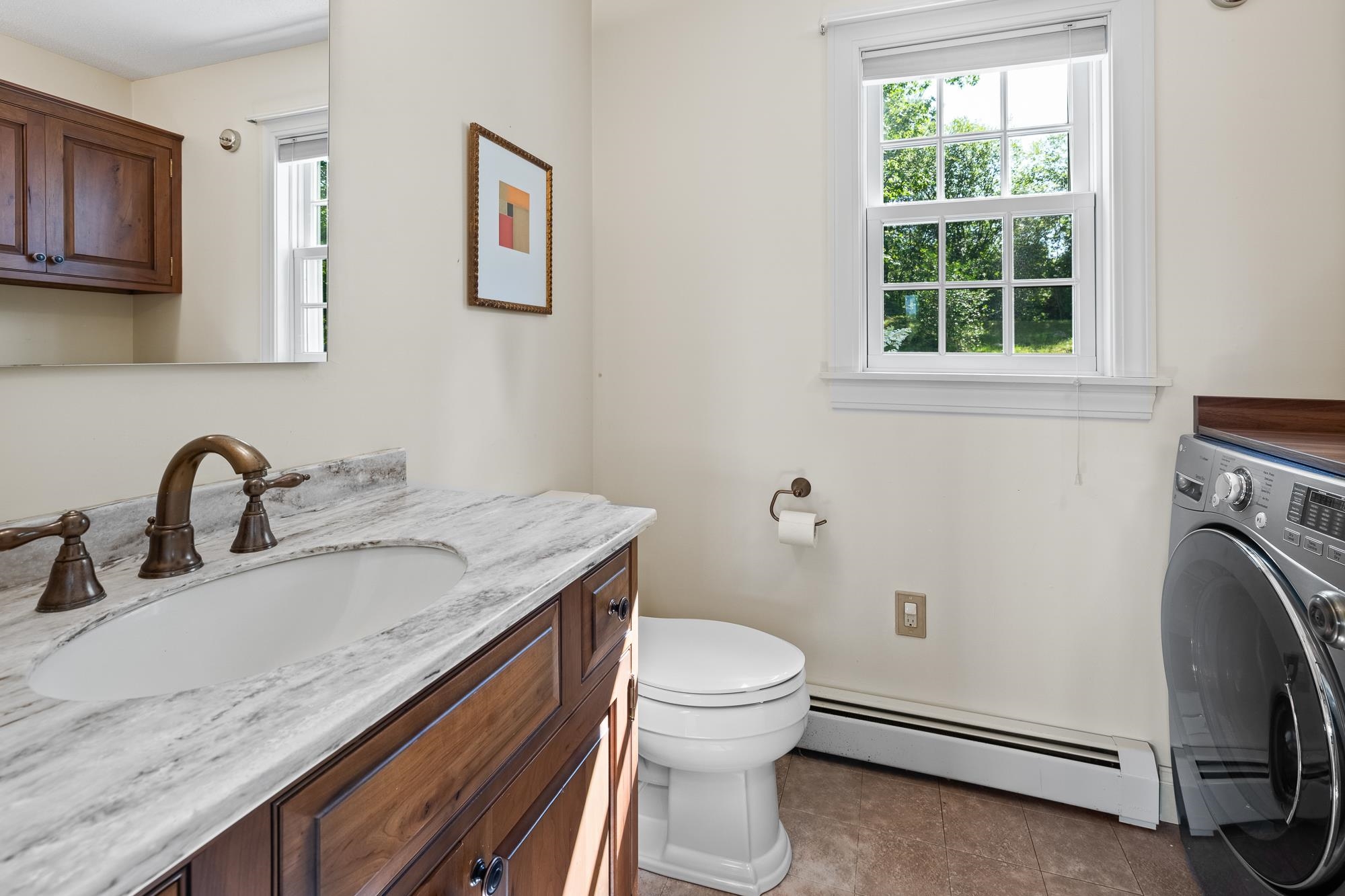 First floor half bath and laundry