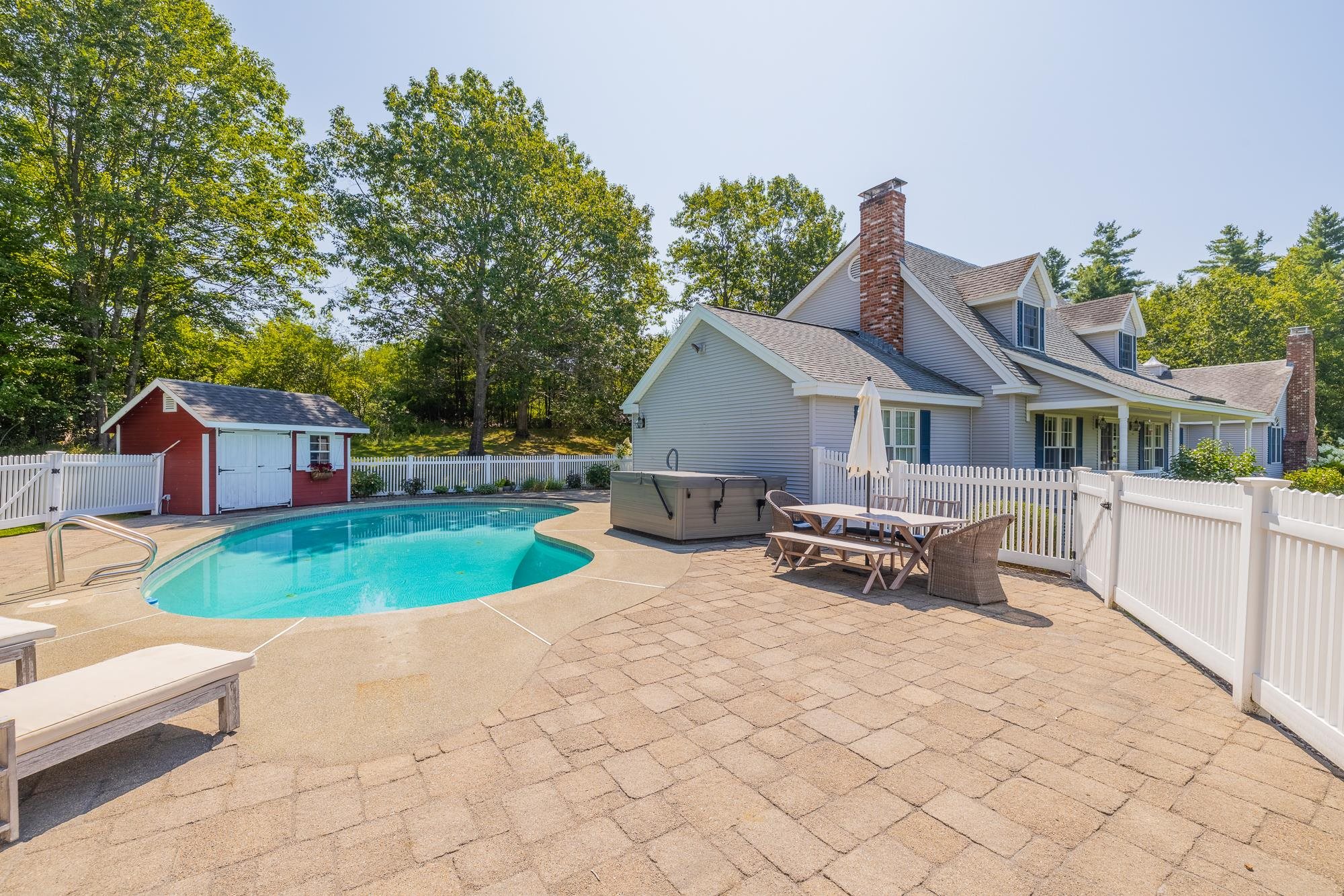 Great patio beside the pool