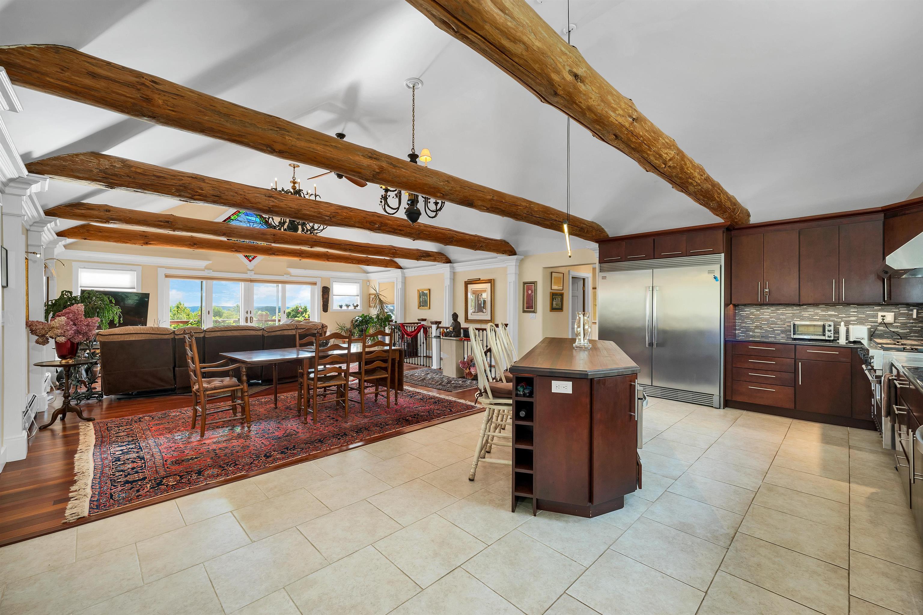 view from kitchen island