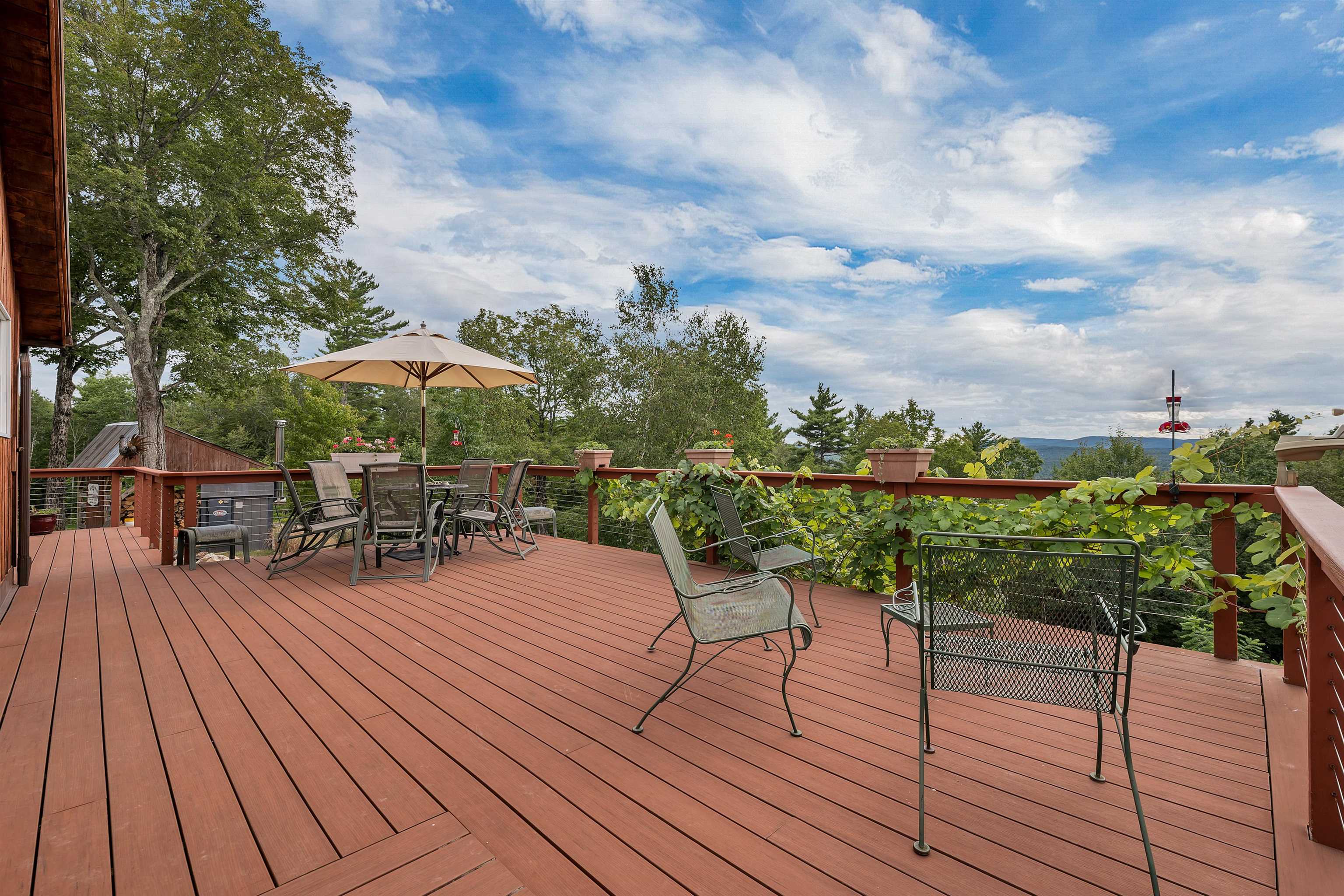Large deck off living room overlooking Killington Mt.