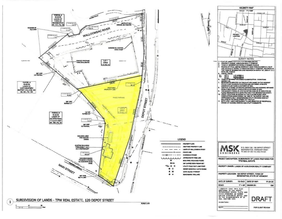 Bennington VT Commercial Property for sale $$300,000 $267 per sq.ft.