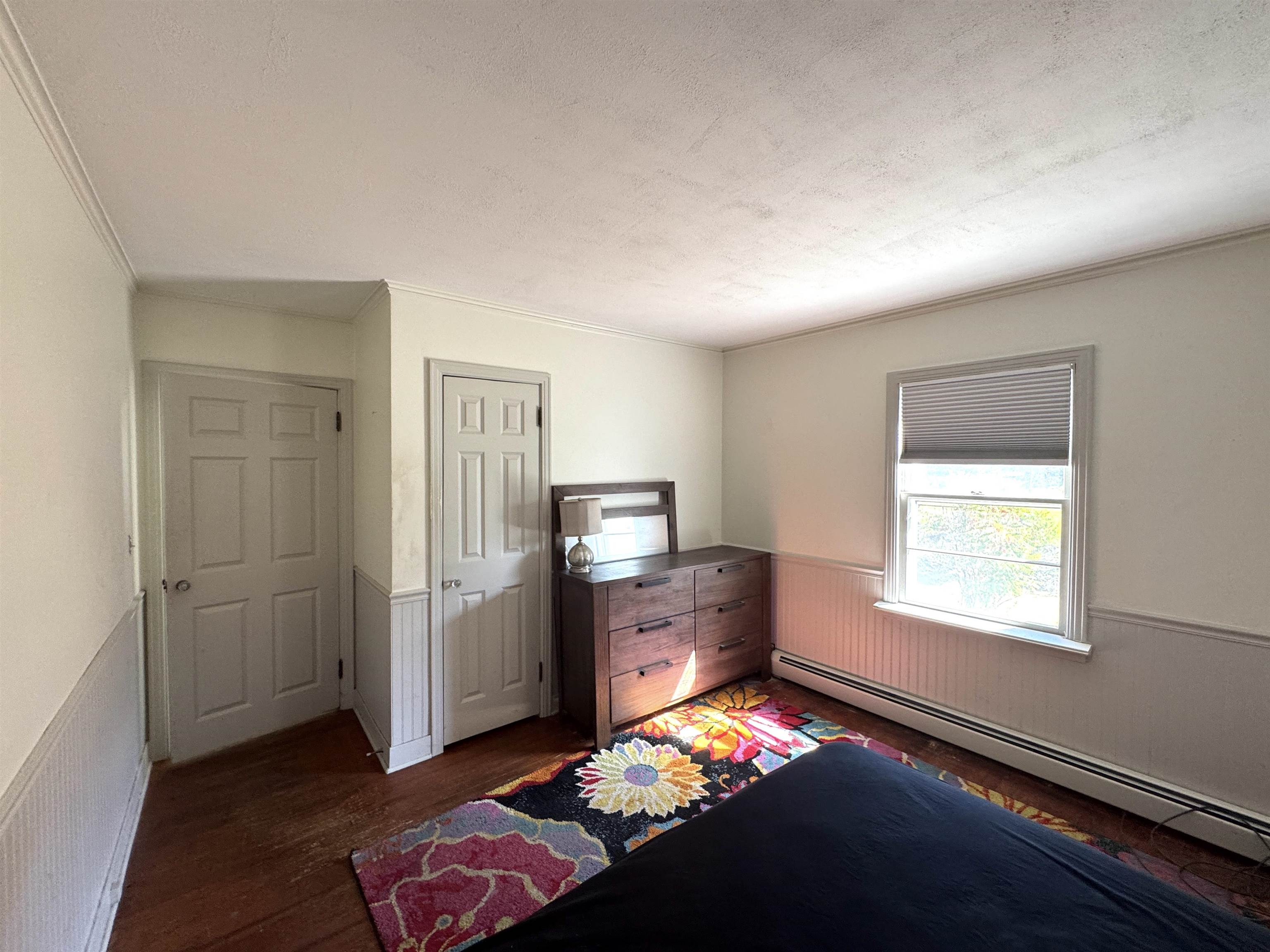 Sunny bedroom with closet storage 24129134