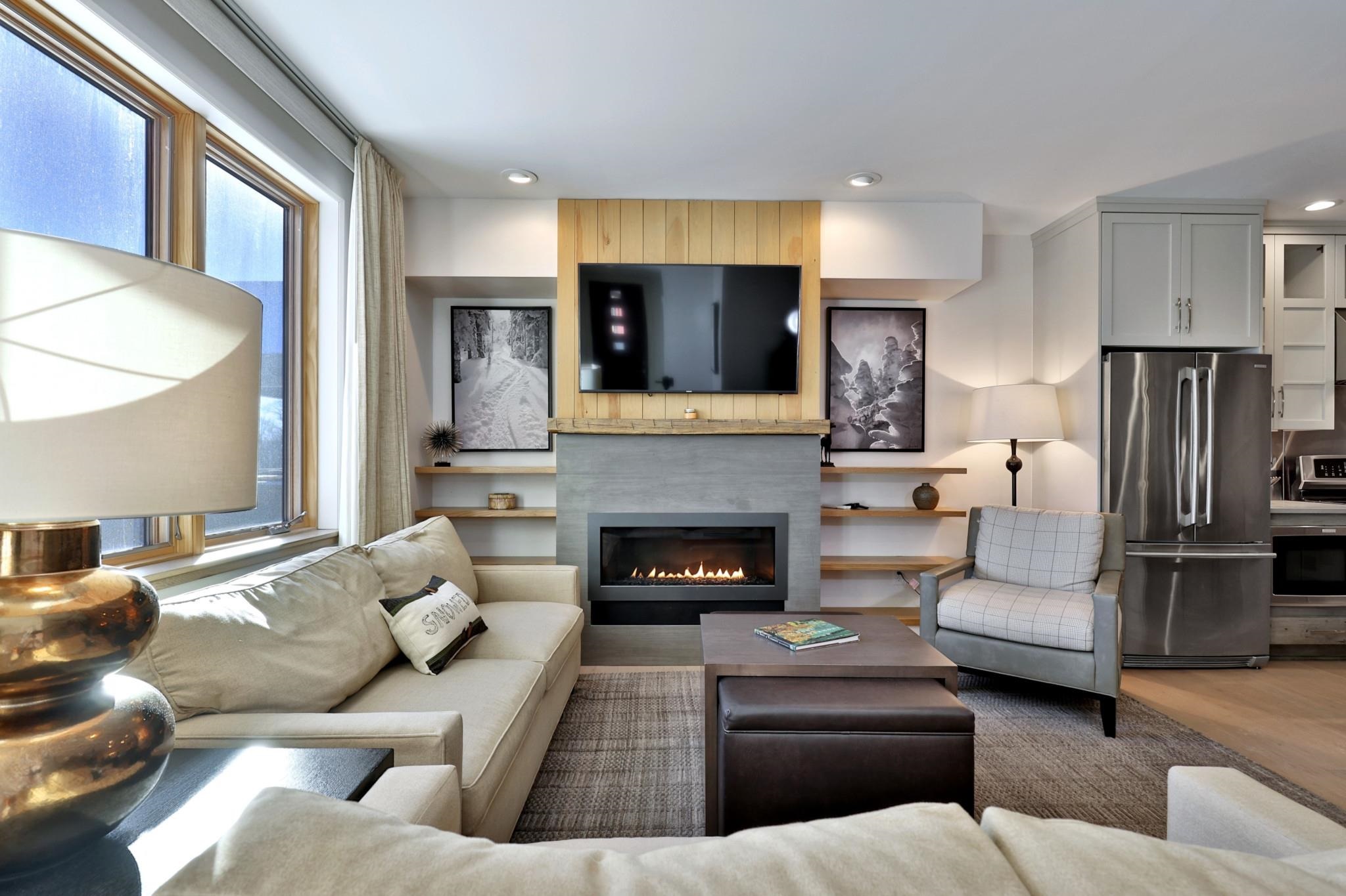 Warm up by the propane fireplace 24245768