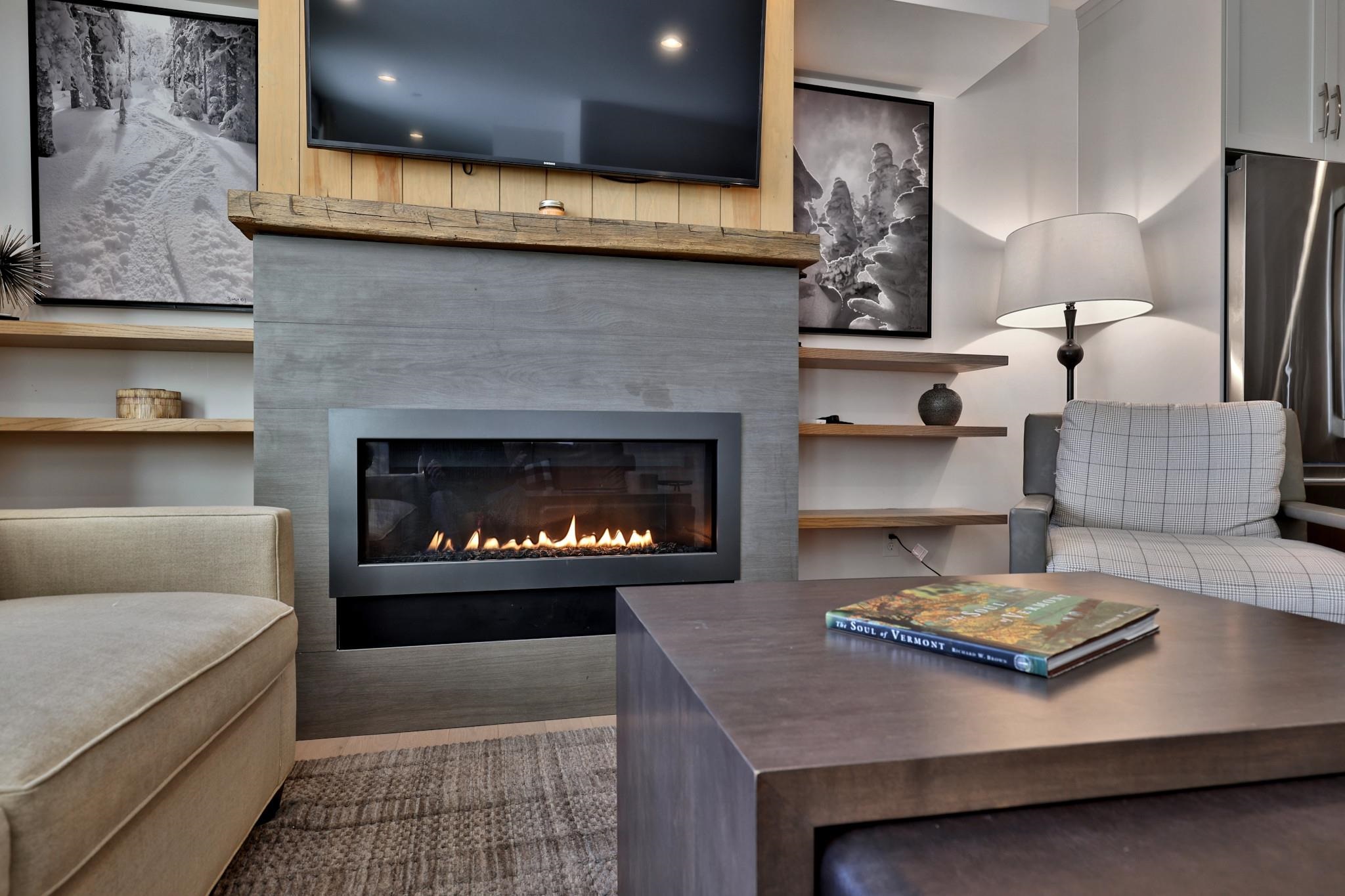 Warm up by the propane fireplace 24245769