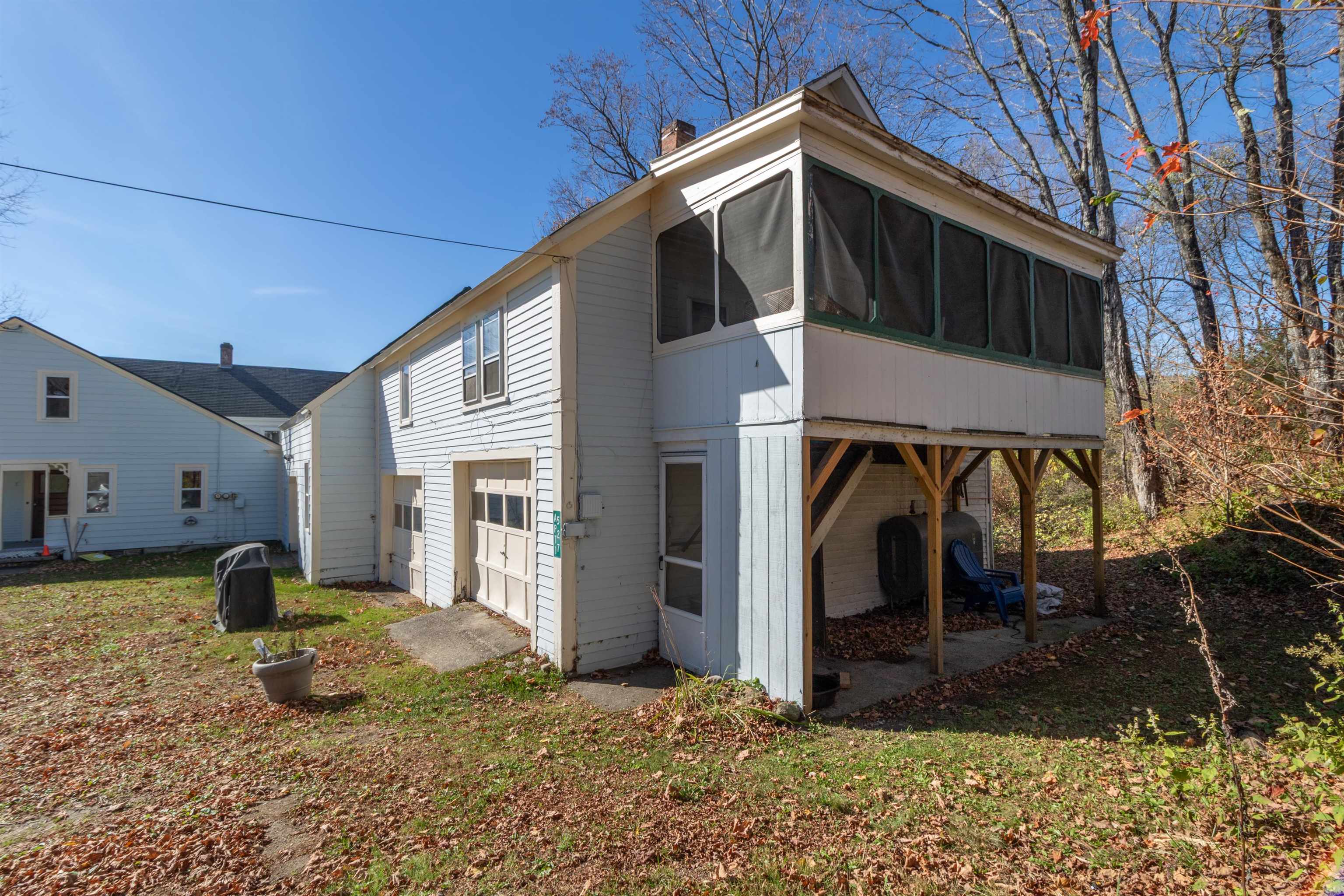 Apartment porch off north end of the garage