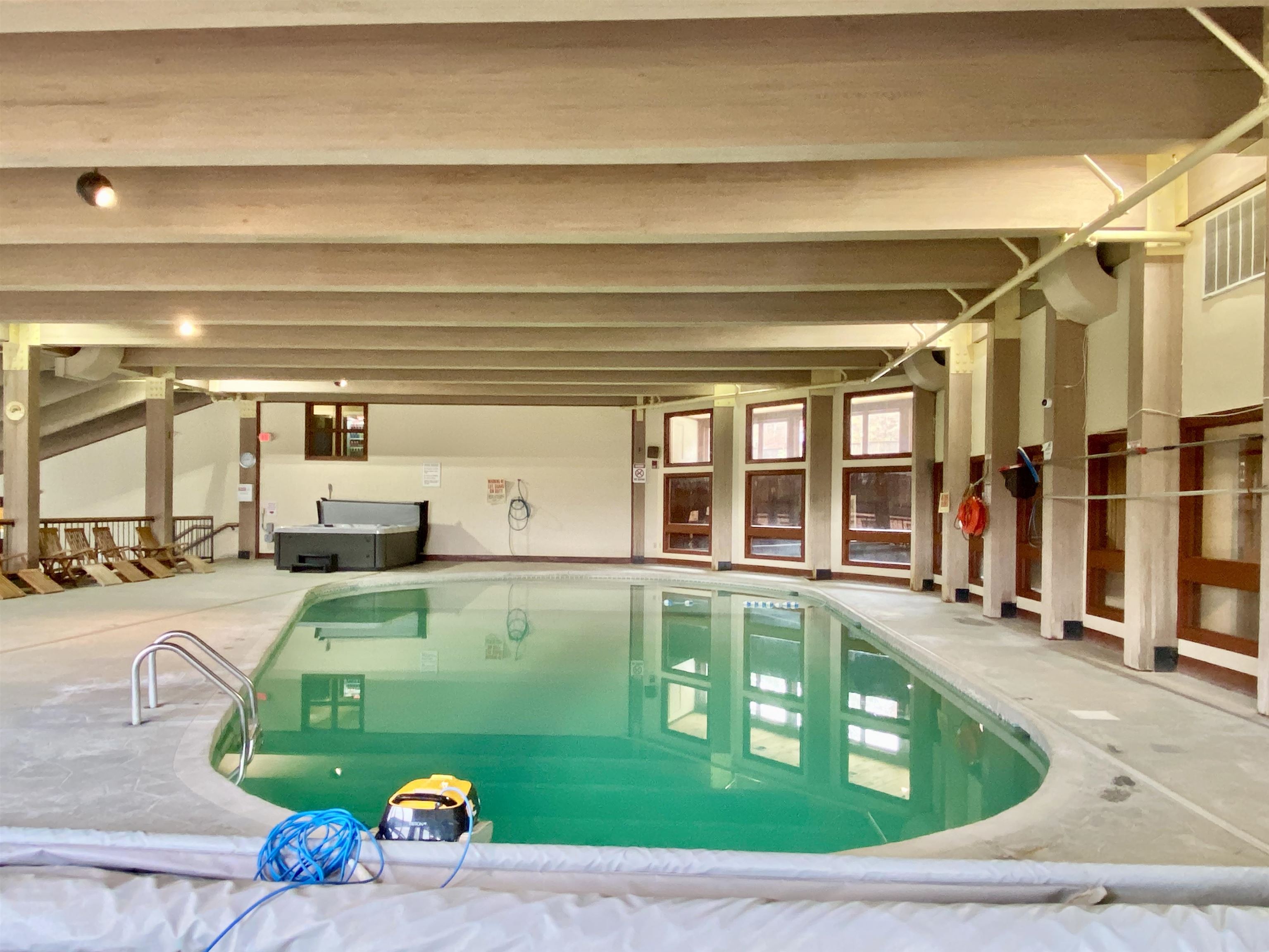 One of two indoor pools