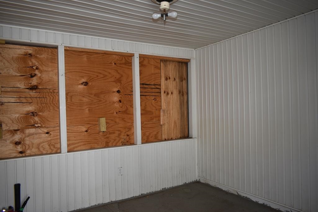 Storage room off garage