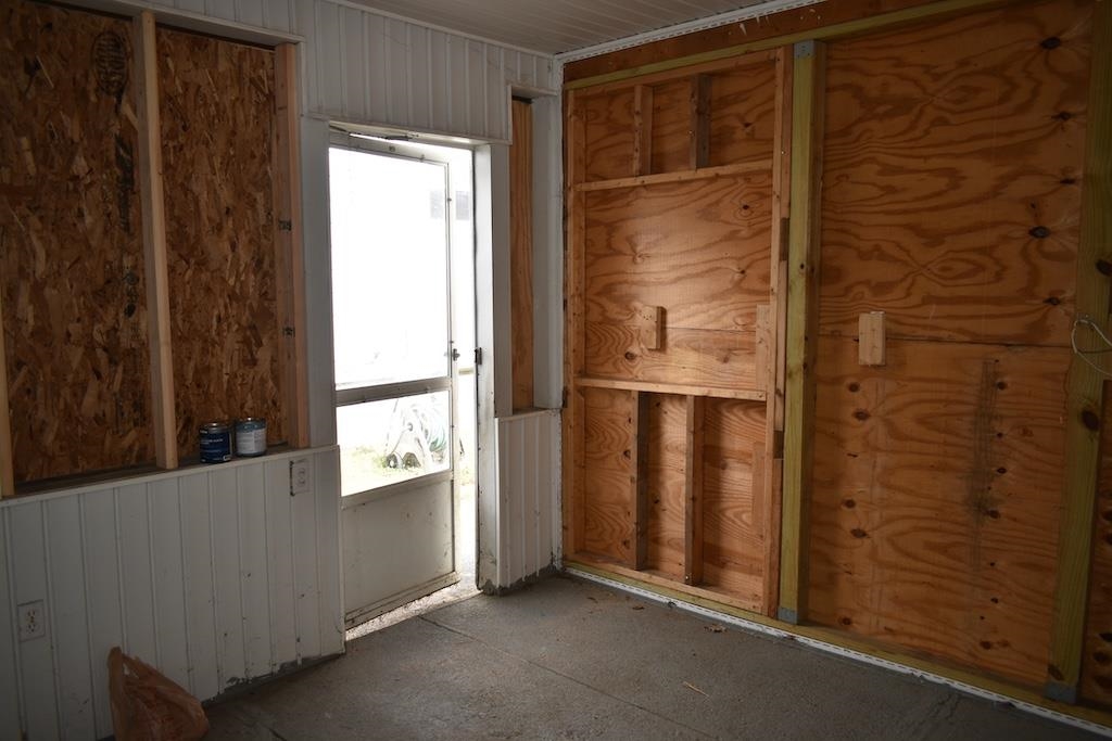 Storage room off garage