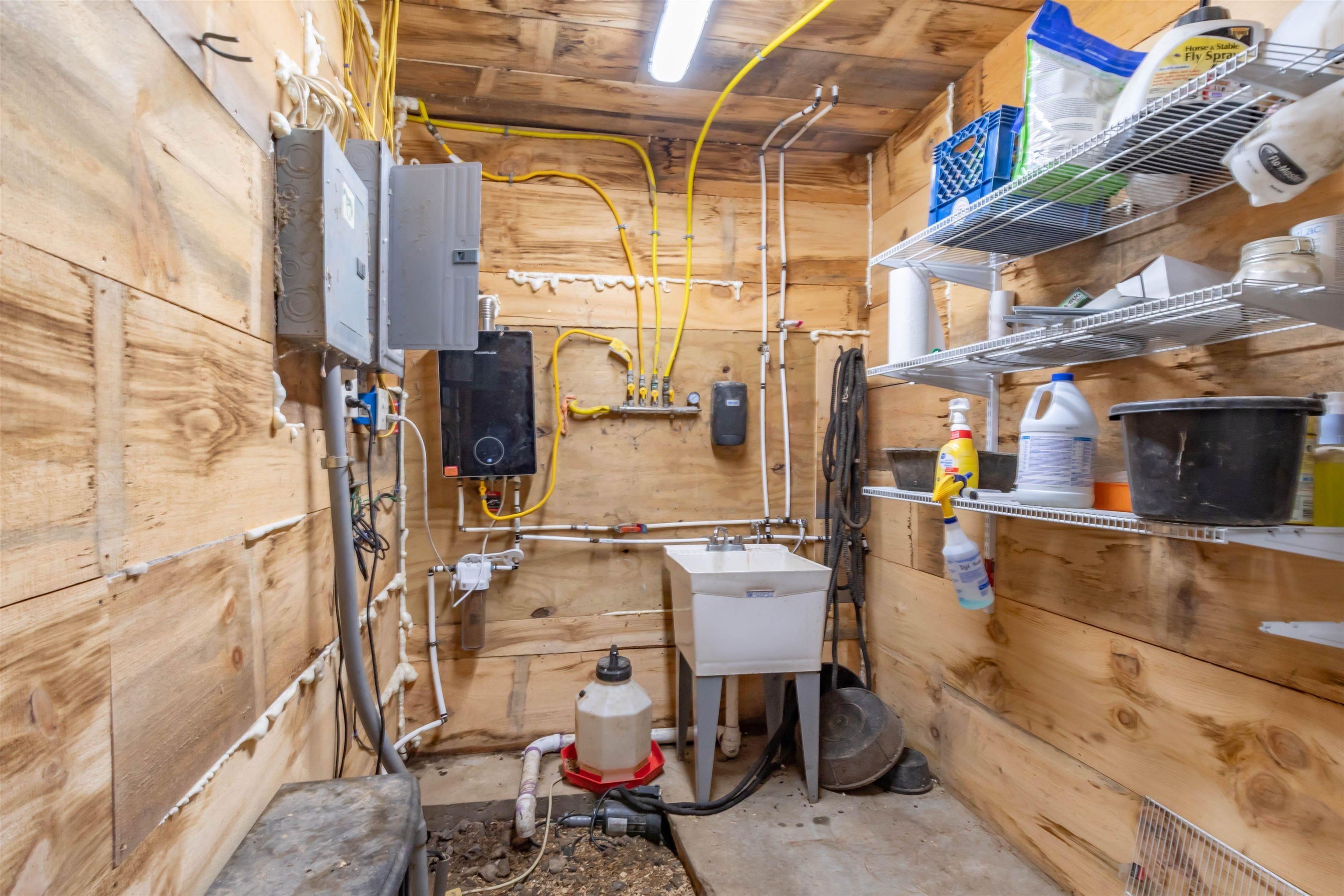 heated water room in barn 24436694